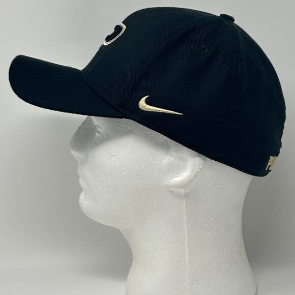 Purdue University Boilermakers Hat Baseball Cap Nike Black Flex Fitted M-L - Picture 6 of 9